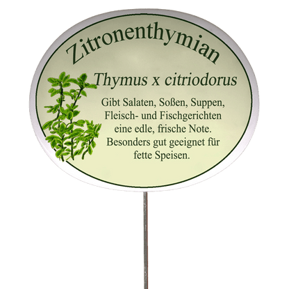 Kräuterschild mit Beschreibung (verschiedene Motive)