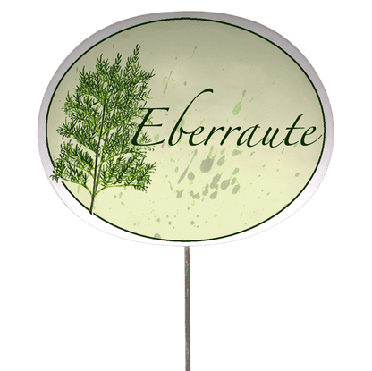 Kräuterschild mit Pflanzenskizze (verschiedene Motive)