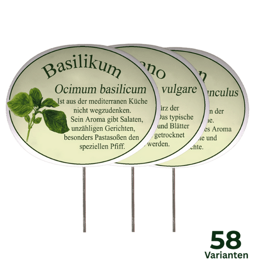 Kräuterschild mit Beschreibung (verschiedene Motive)