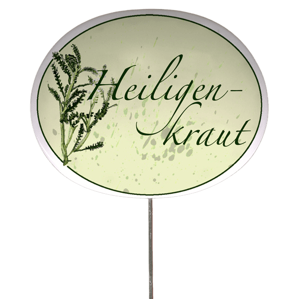 Kräuterschild mit Pflanzenskizze (verschiedene Motive)