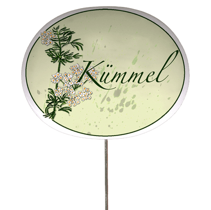 Kräuterschild mit Pflanzenskizze (verschiedene Motive)