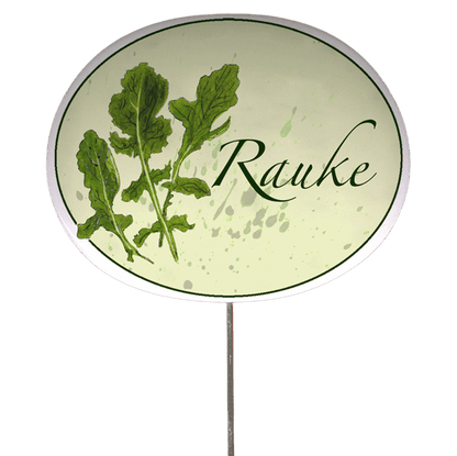 Kräuterschild mit Pflanzenskizze (verschiedene Motive)