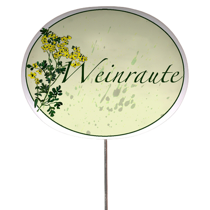 Kräuterschild mit Pflanzenskizze (verschiedene Motive)